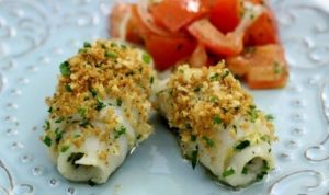 Острые роллы из морского языка